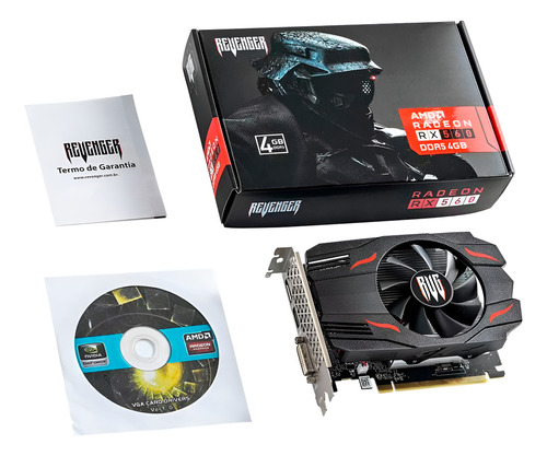 Placa De Vídeo Rx560 4gb Gddr5, 128 Bits, Hdmi/dp/dvi