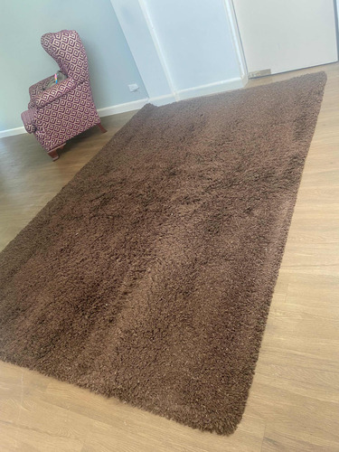 Vendo Alfombra Gálea 3x2 Marrón Perfecta Sin Detalle Felpuda