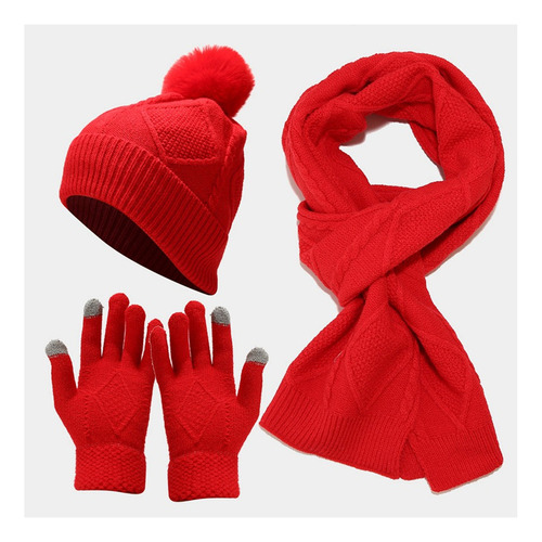 Juego De 3 Piezas De Gorro, Bufanda Y Guantes For Niños Y N