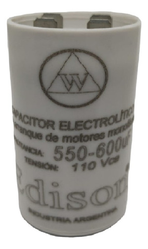 Capacitor Arranque 550-600uf Para Motor Electrico Monofasico