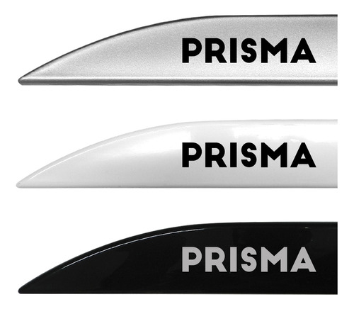 Friso Adesivo Lateral Prisma 2013 2014 2015 2016 Preto Prata