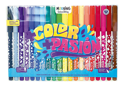 Marcadores Mooving  X 20 +color +pasión