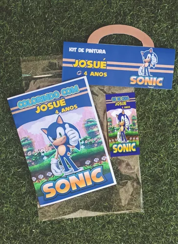 Kit com 5 Revistinhas pra colorir Sonic