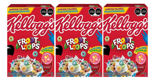 3 Cereal Kellogg's Froot Loops 380g