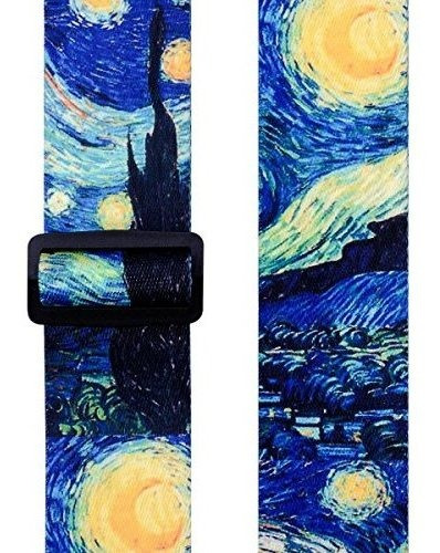 Gogh Correa Guitarra Boton 2 Cerradura Ajustable Para