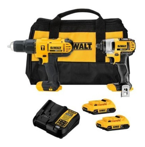 Taladro Percutor+atornillador Impacto 20v Dck222d2 Dewalt