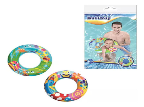 Boia Infantil Inflável Bestway Colorida 56cm Piscina Praia