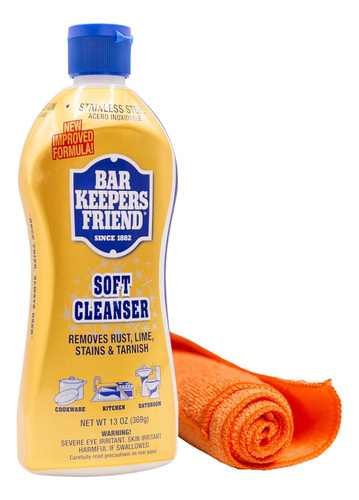Bar Keepers Friend Cleanser & Polish - Toalla De Microfibra