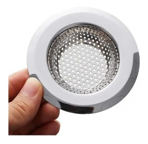 Imagem 2 de 3 de Ralo Ralinho Para Pia 7cm Inox Com Borda Cozinha Banheiro