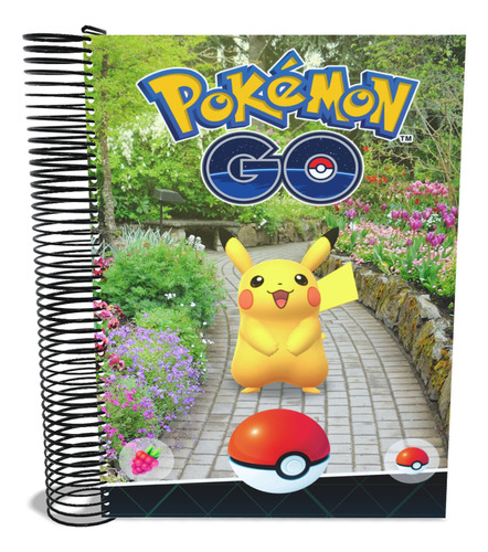Caderno 10 Matérias Pokemon 200 Fls Capa Dura Branco