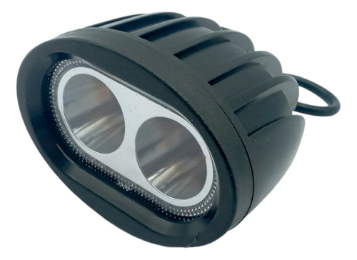 Faro Led 2 Ojos Blan/ Contorno Azul C/luz Alta Baja Estrobo