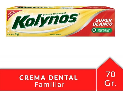 Pasta Crema Dental Kolynos X 70g Super Blanco