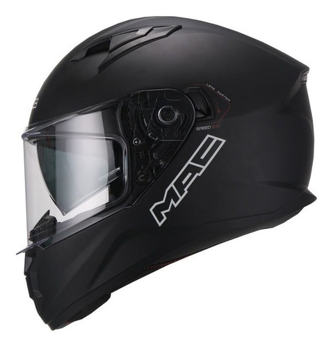 Casco Moto Mac Integral Speed 2.0 Solid Negro - Muvin Moto