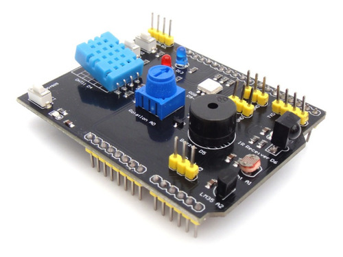 Shield Didáctico Para Arduino - 4 Sensores - Botones Y Leds
