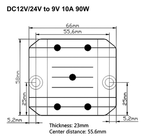 A Regulador De Voltaje Convertidor Dc 12/24 V A Dc 9v 10a