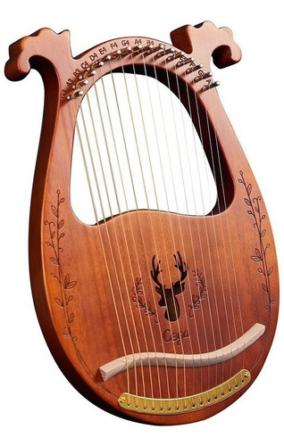 16 Cuerdas De Madera De Lira Arpa Resonancia Caja Instrument