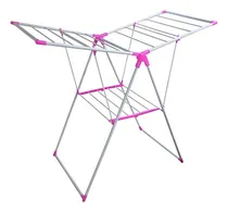 Comprar Tendedero Tender Ropa Alas Plegable De Pie Rosa
