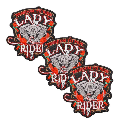 Termoadhesivos Lady Ryder Para Ropa, Mxrlr-003, 3 Parches, M