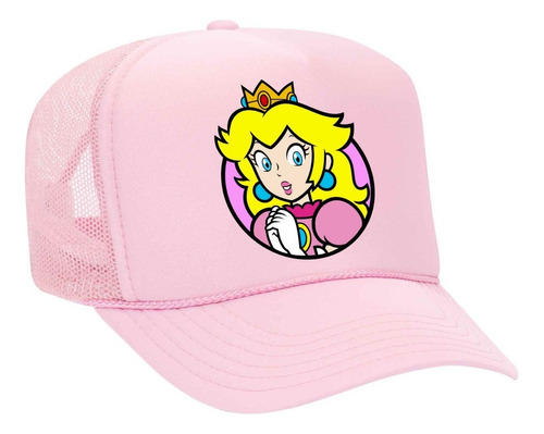 Gorra Princesa X 12 Unida Peach Mario Bros Fiesta Cumpleaños