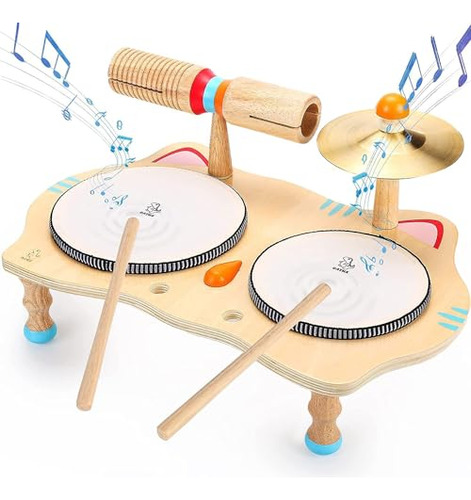 Oathx Kids Drum Set All In One Montessori Instrumentos Music