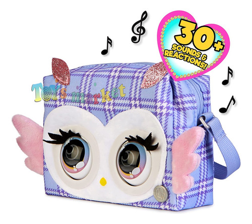 Imagen 3 de 10 de Cartera Infantil Interactiva Con Ojos Mascota Purse Pets
