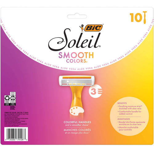 Maquinillas De Afeitar Desechables Bic Soleil Smooth Colors