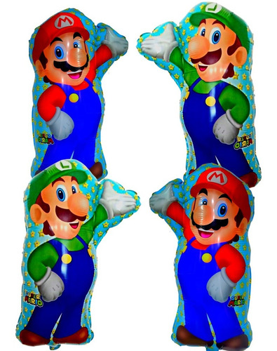 Pack Set Globo Mario Bros  70cm X 4u