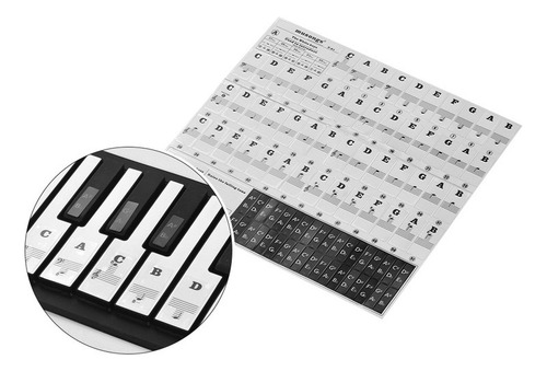 K Adhesivos Transparentes For Teclado De Piano De 37 A 88