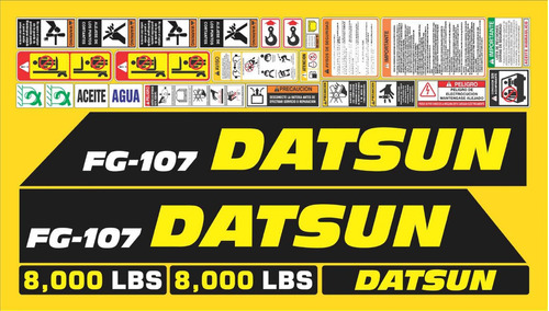 Kit De Calcomanías Para Datsun Fg107 8 Mil Lbs