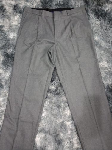 Pantalón Pinzado Hombre Vestir Gris Equus Talle 50