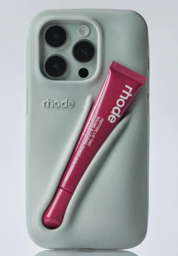 Rhode Lip Case Para Iphone! Gris Oscuro 15 Pro