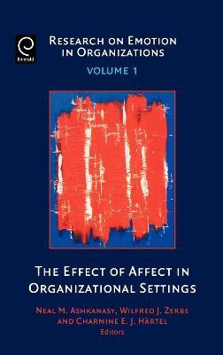 Libro The Effect Of Affect In Organizational Settings - N...