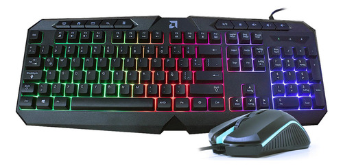 Kit Teclado Y Mouse Gamer Amd Royal Ultrex Usb Iluminado