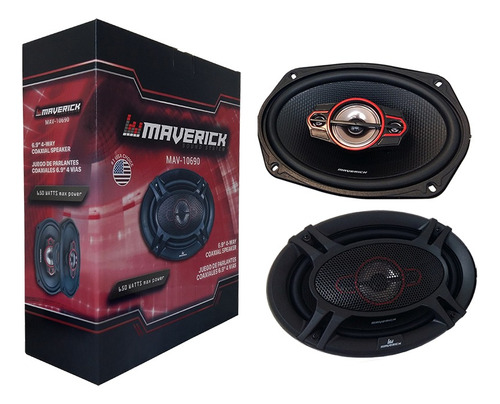 Juego De Parlantes Para Auto 6x9 Maverick 4 Vías 650w Audio