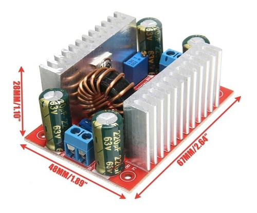 Imagen 3 de 4 de 1 Módulo Regulador De Voltaje Elevador 400w 15a Boost F1