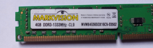 Memória Ram 4gb Ddr3 1333mhz Markvision (Usado)