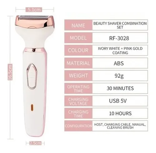4 En 1 Bikini Facial Axilas Nariz Cejas Depilador Eléctrico