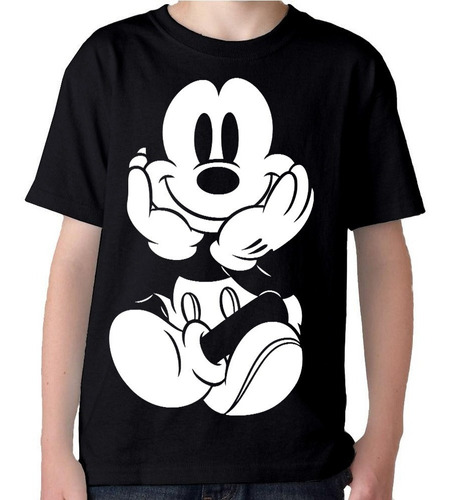 Camiseta Algodón Mickey Para Adulto  Niños Excelente Cálidad