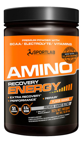 Amino Recovery Energy 357gr Orange, Sl Sabor Naranja
