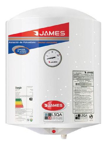 Calefon James 60 Litros Acero Esmaltado - Eficiencia A