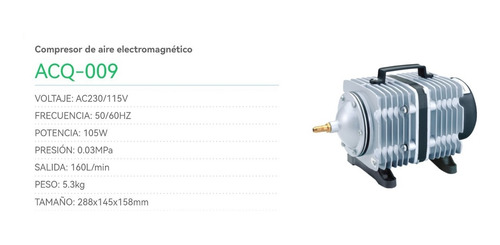 Compresor De Aire Electromagnético Jad Acq-009