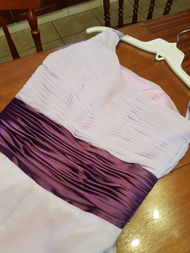 Vestido De Fiesta Con Un Solo Hombro Drapeado Lila T M