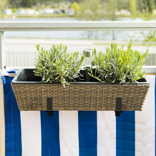 Estante Q Planter Box, Ajustable Para Jardineras, Para Rail