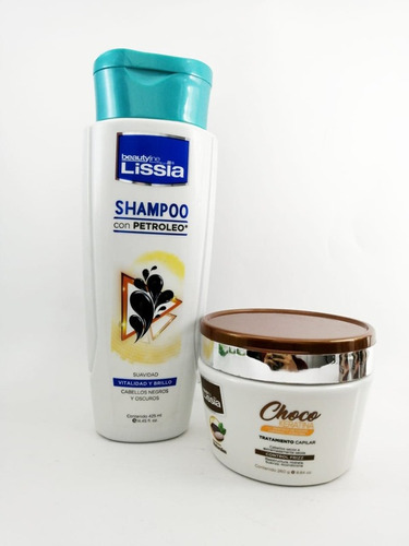 Kit Shampo Con Petroleo+tratamiento Chocokeratina Lissia