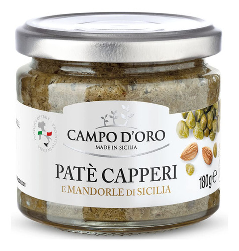 Alcaparras Y Pate De Almendras Sicilianas, (6.34 Oz -180 G).