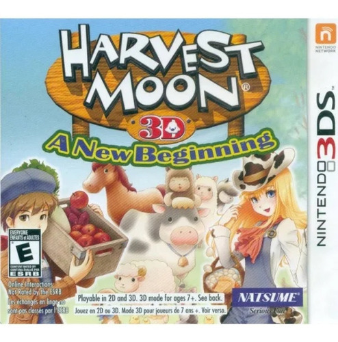 Harvest Moon 3d Un nuevo juego para principiantes para Nintendo 3ds