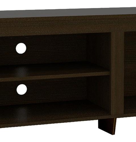 Rack Tv Armable Entrepaños Essential Chocolate Excelsior