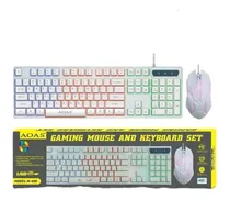 Comprar Kit Gamer Aoas Teclado Y Mouse Retroiluminado Rgb Blanco Rgb