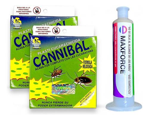 Max Force Gel Bayer 30 Gr Mata Cucarachas Y 2 Cannibal Cebo 