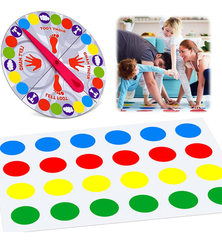 Juego De Mesa Twister Piso Familiar Didacticos Ruleta Niños